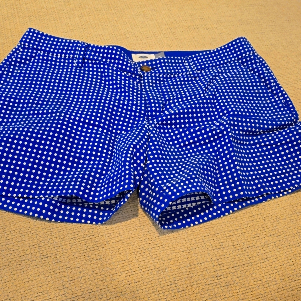 Blue and White dot shorts